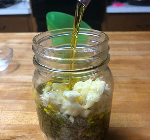 How To Make Mullein and Garlic Oil For Earaches - Step 3