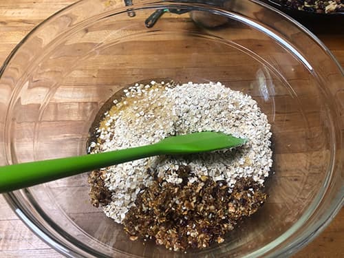 Homemade Fat-Burning Bars with Calendula- mixture in bowl