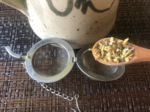 DIY Adaptogenic Herbal Coffee- adding licorice root
