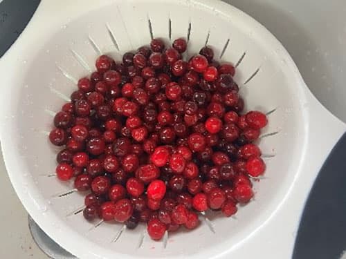 Cranberry- washing cranberry