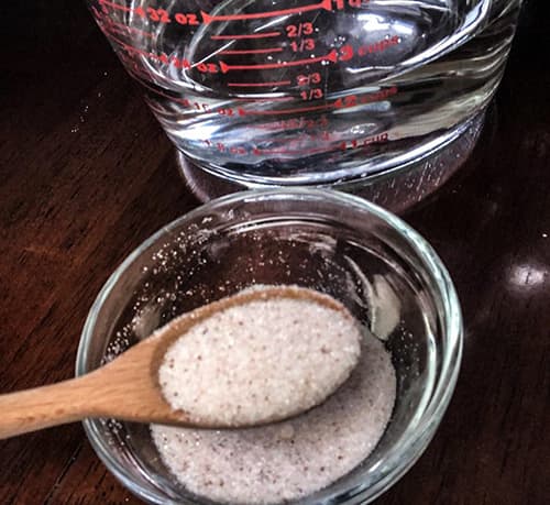 Deep Cleaning DIY Natural Herbal Mouthwash Step 2- add mineral sea salt
