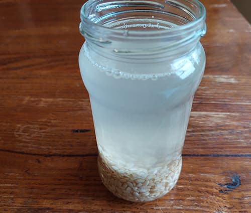 Fermented rice water- add water to rice