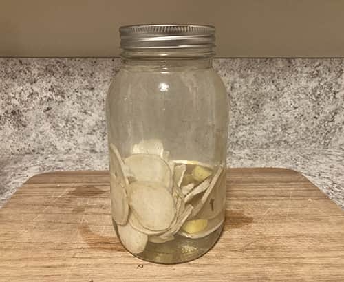 How to Make Horseradish Tincture- store the jar