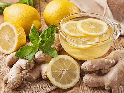 3 Plants That Help You Lose Weight While You Sleep-Lemon Ginger Tea