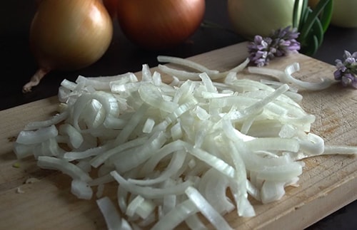 onion syrup- chop the onion