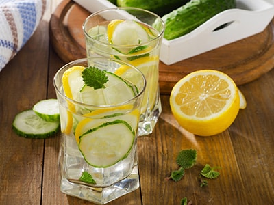 7-Day Drinks Plan For Complete Detox - cucumber and lemon