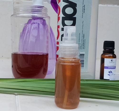Homemade Herbal Mosquito Repellent - finished spray