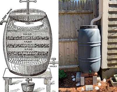 100-Year-Old Way To Filter Rainwater in A Barrel