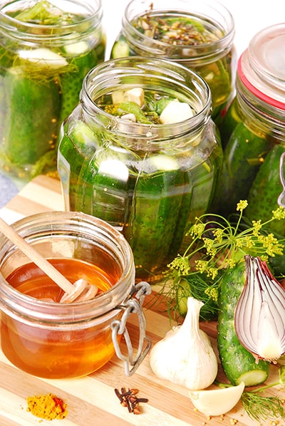 Medicinal Honey Garlic Pickles - ingredients