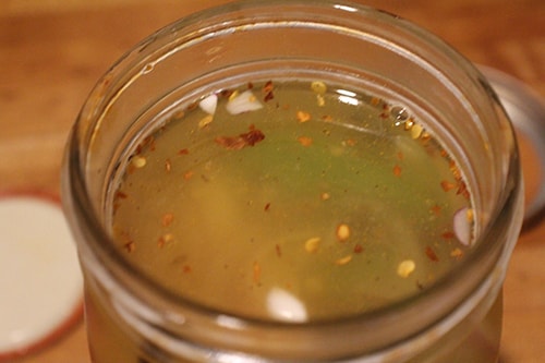 Medicinal Honey Garlic Pickles - remove lid