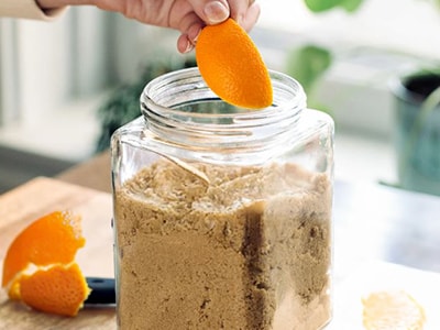 Don’t Throw Away Citrus Peels, Do This Instead - adding citrus peels to brown sugar