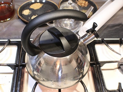 DIY Halls for Sore Throat - tea kettle