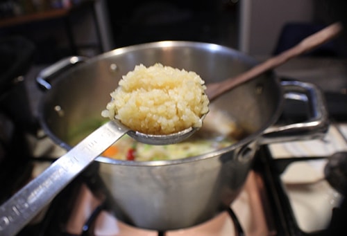 How to Make Penicillin Soup - add garlic
