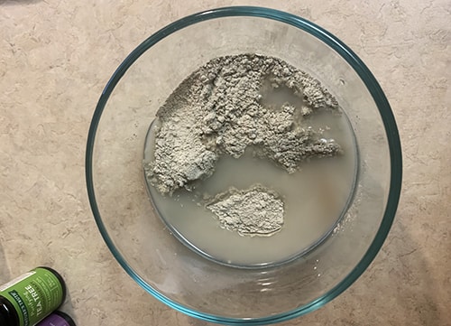 DIY Anti-Shingles Salve - mix water and bentonite clay