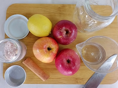 DIY Probiotic Fermented Apples- ingredients