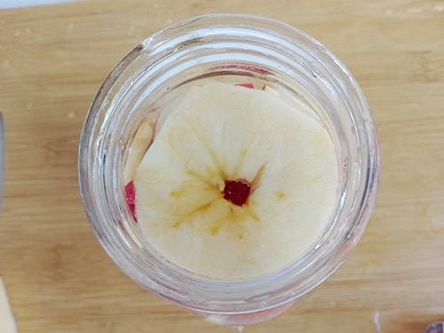 DIY Probiotic Fermented Apples- put the apple core