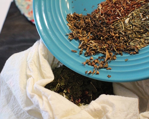 Just Like Melatonin- add herbs to your tea cloth