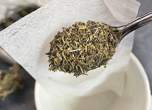 DIY Antiparasitic Drano - put dried herbs in a teabag