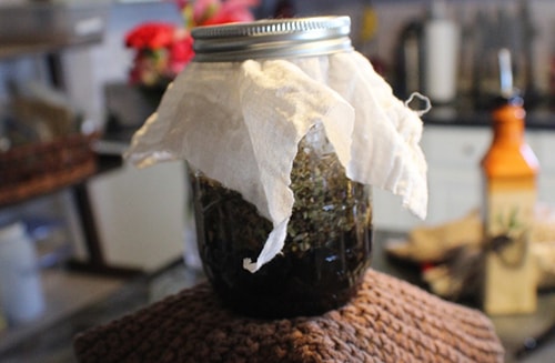 Homemade Lung Shield- put cheesecloth