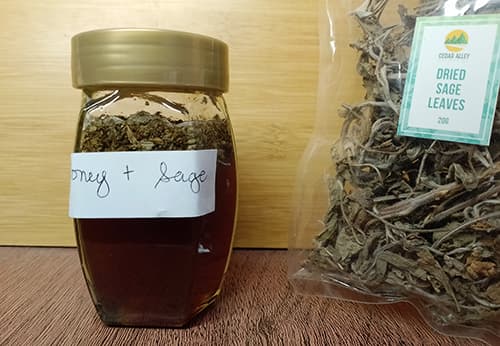 Honey+Sage - let the ingredients infuse