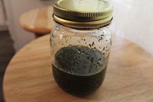 DIY stinging nettle extract for joint pain - let the nettles macerate