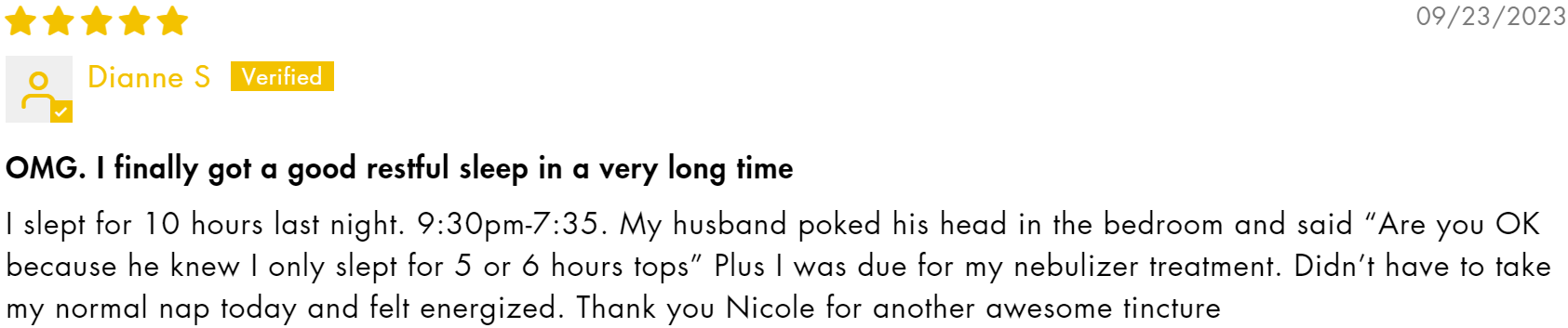Sleep Blend Tincture Review