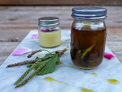 Anti-Eczema Plantain Oil and Salve - both remedies