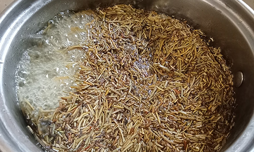Rosemary Water Bath - step 2