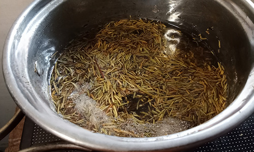 Rosemary Water Bath - step 3