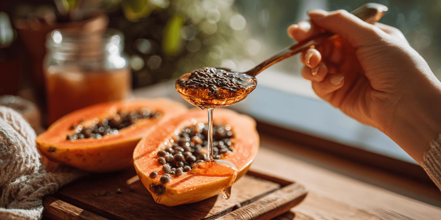 papaya seeds honey 