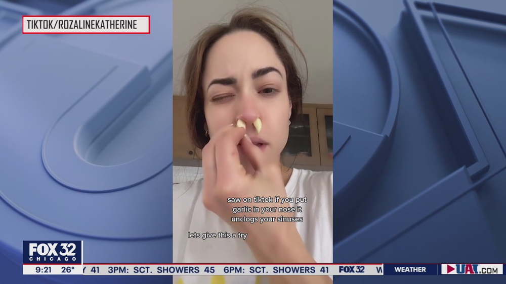 tiktok remedies garlic in nose