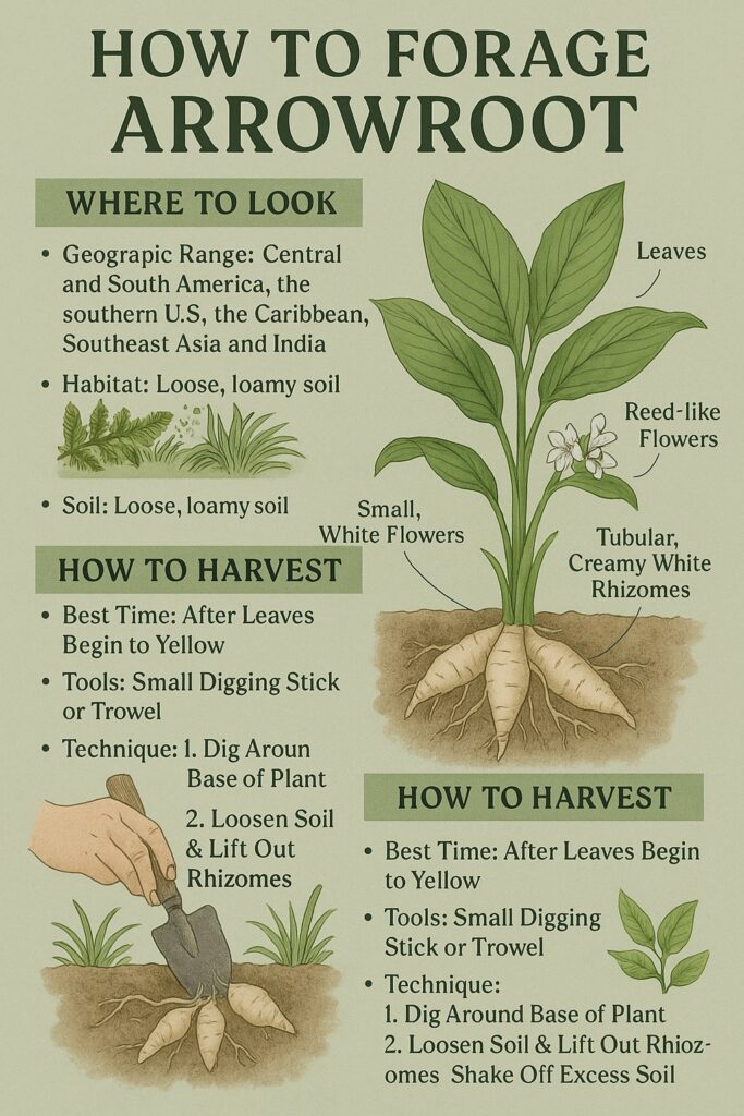 how to forrage arrowroot