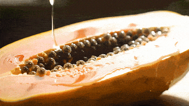 Honey On Papaya Seeds