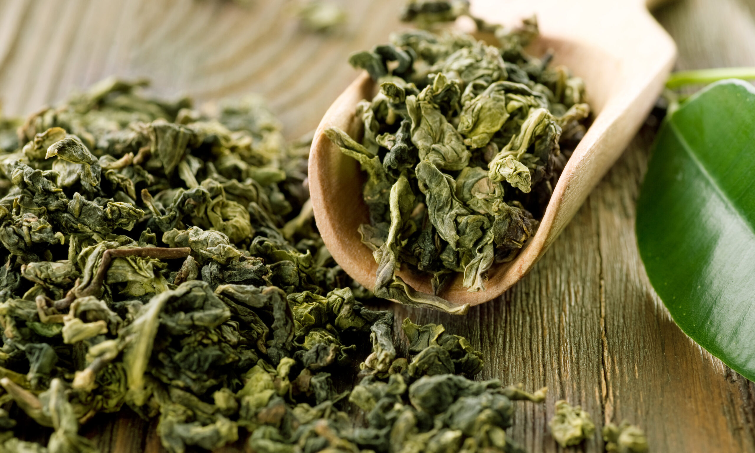 High Quality Green Tea closeup
