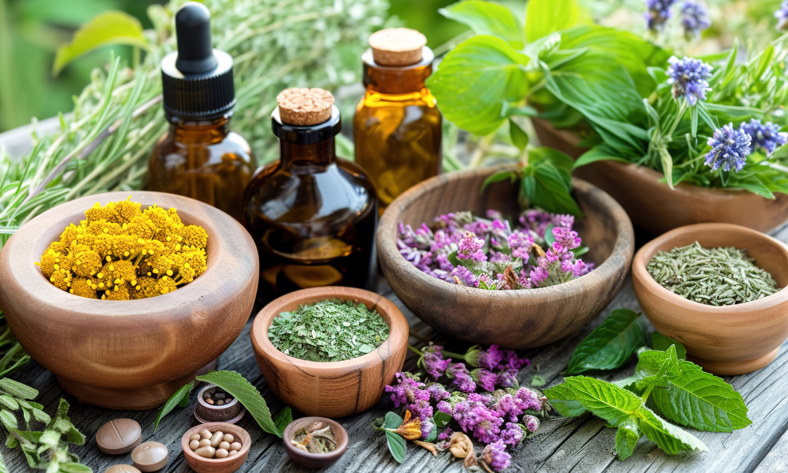 Herbal medicine preparations and remedies.