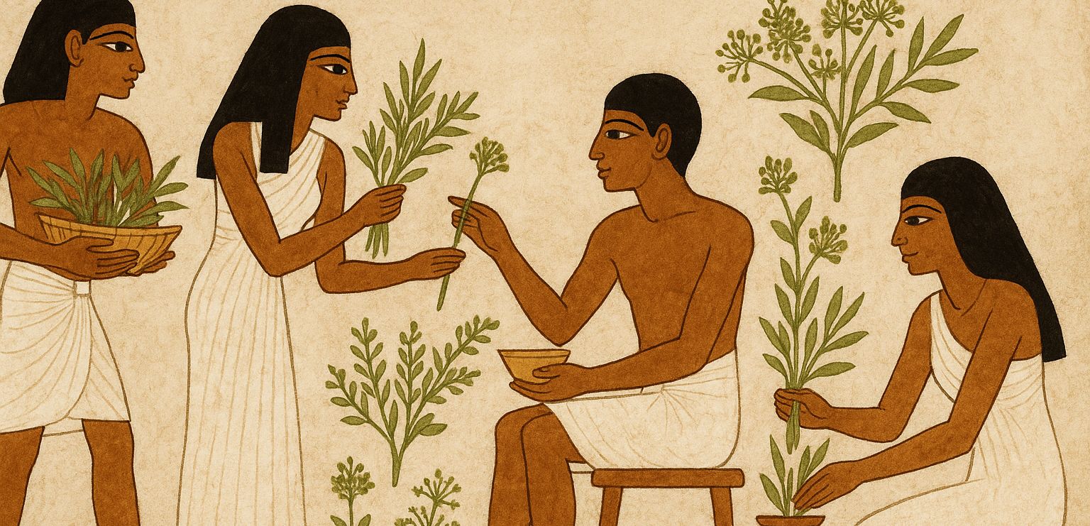 ancient egyptians using medicinal herbs