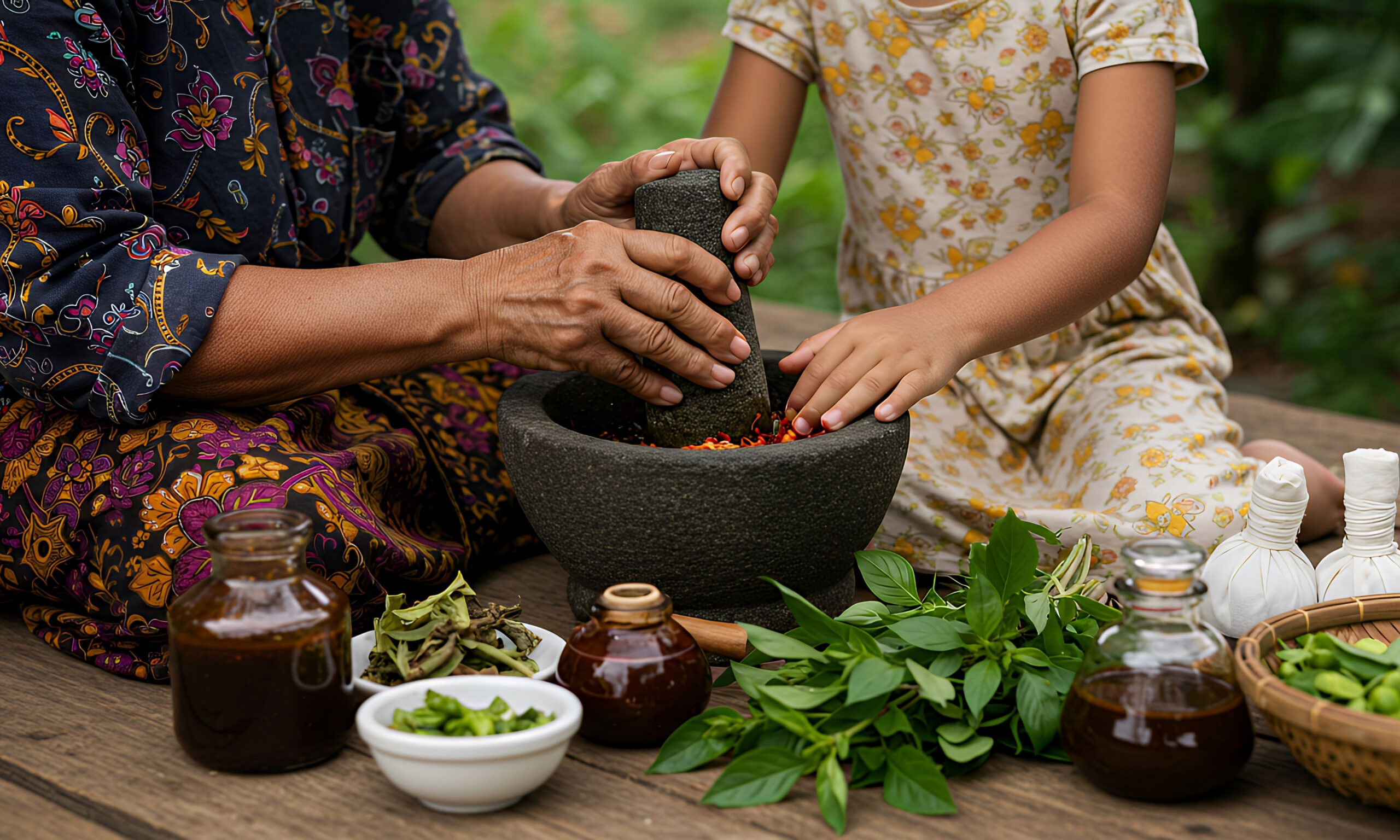 Generations Prepare Traditional Herbal Remedies