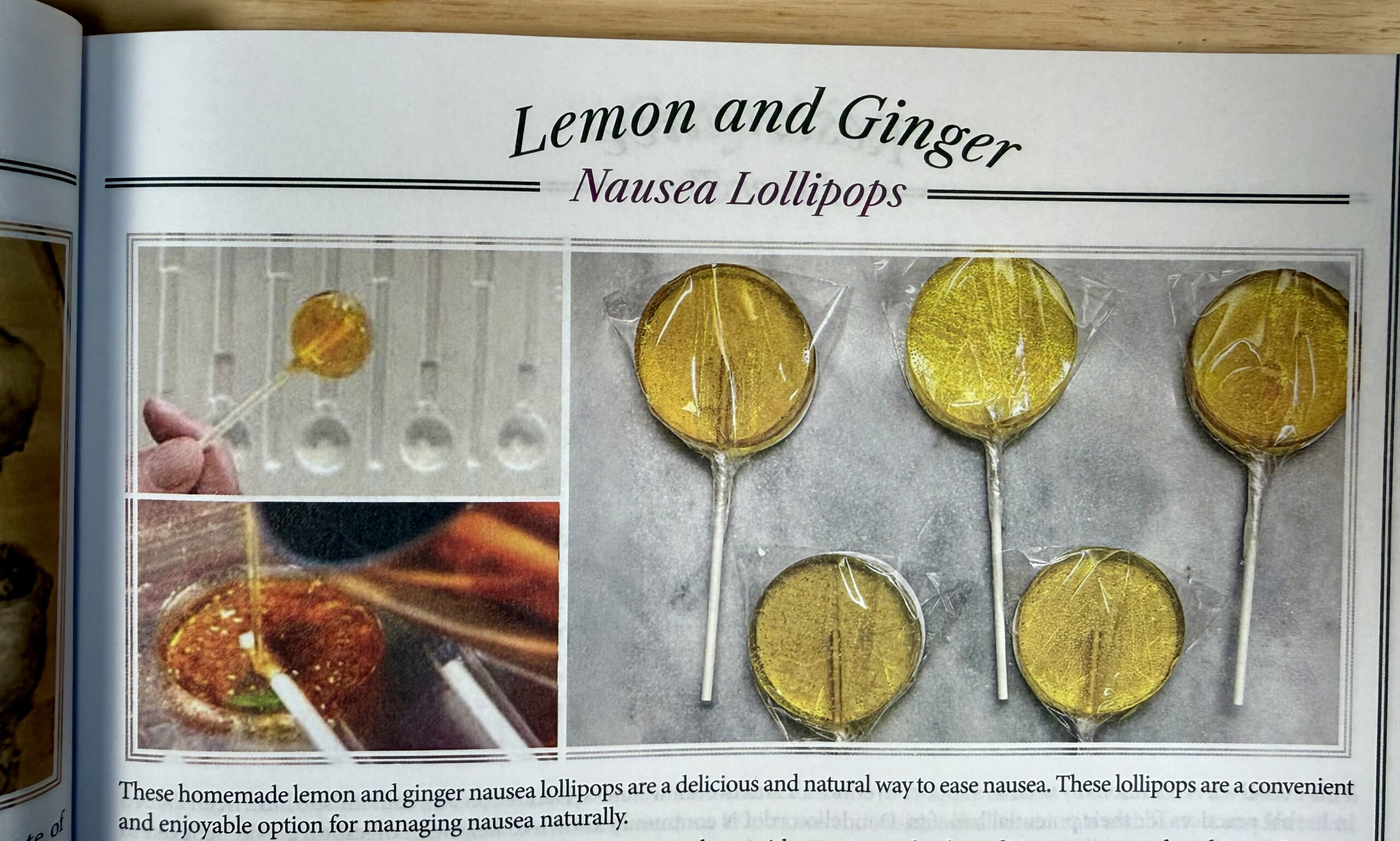 FHA nausea lollipops