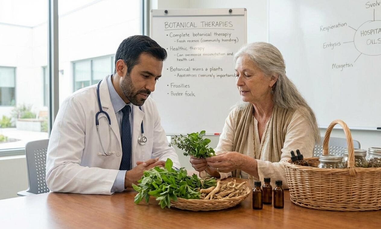 herbalist explains medic about herbal remedies