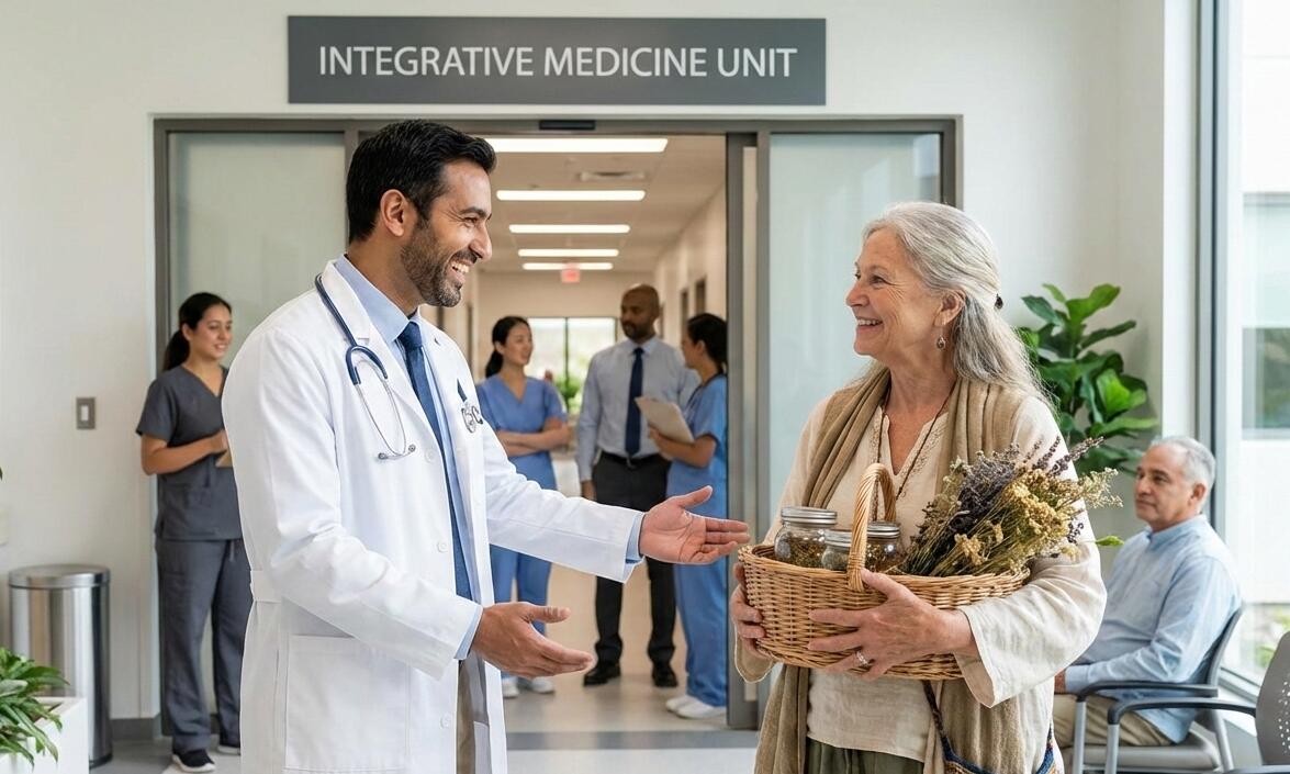 medic welcomes herbalist in hospital
