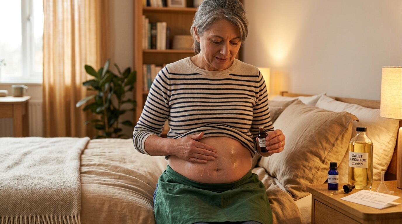 DIY Belly rub oil to lose belly fat applying it