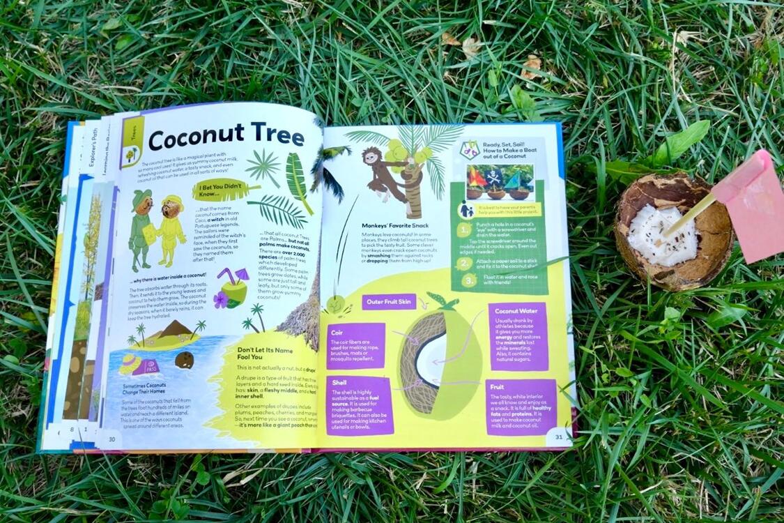 my first plant book in the grass