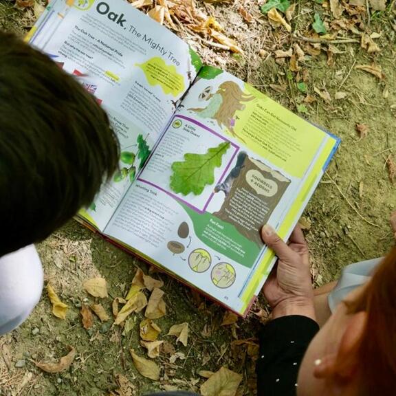 my first plant book in the forest mom and child