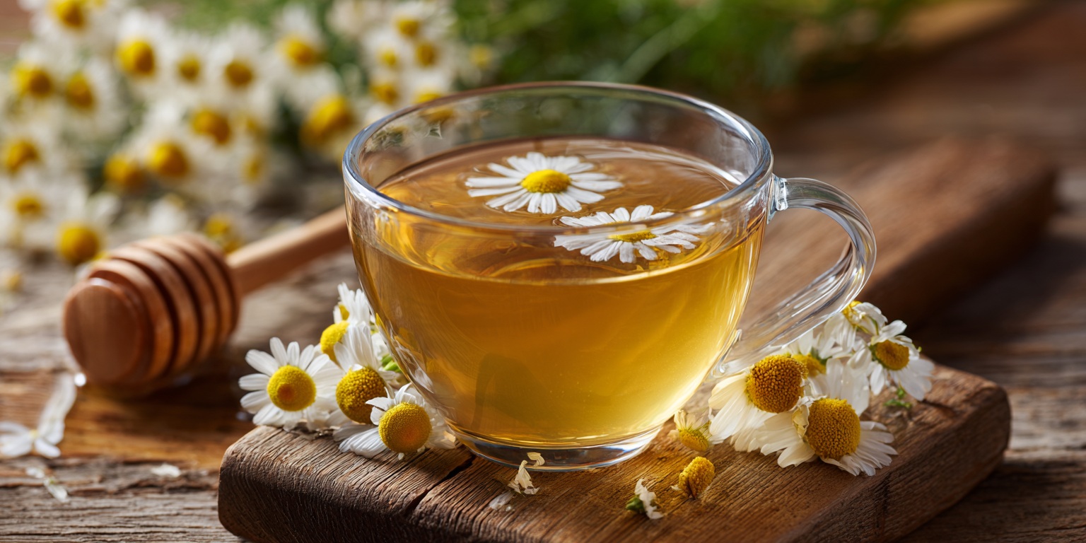 chamomile tea with apple cider vinegar