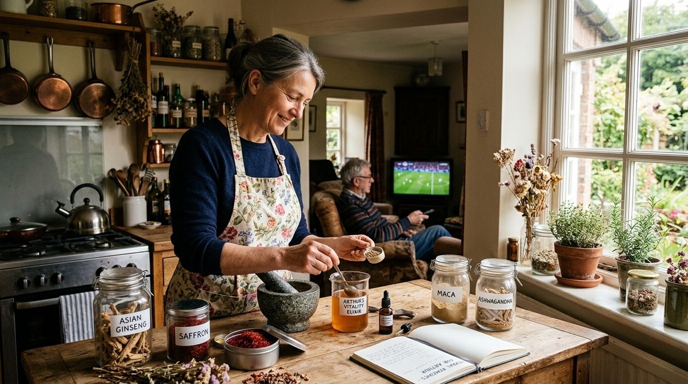 woman making remedies for EDd