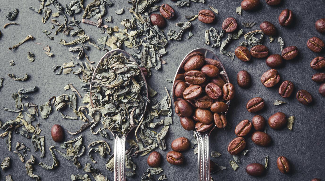 coffee and dried nettles