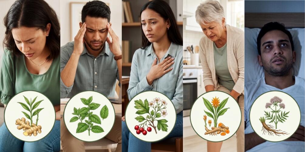 10 symptoms manageable with herbal remedies