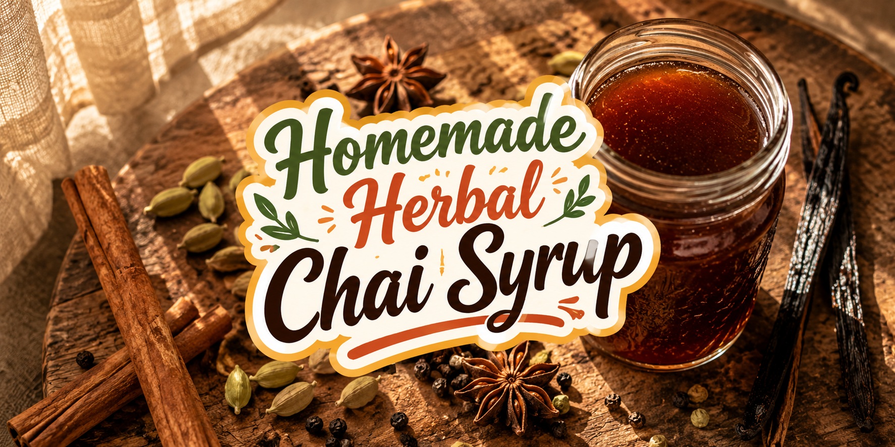 homemade herbal chai syrup