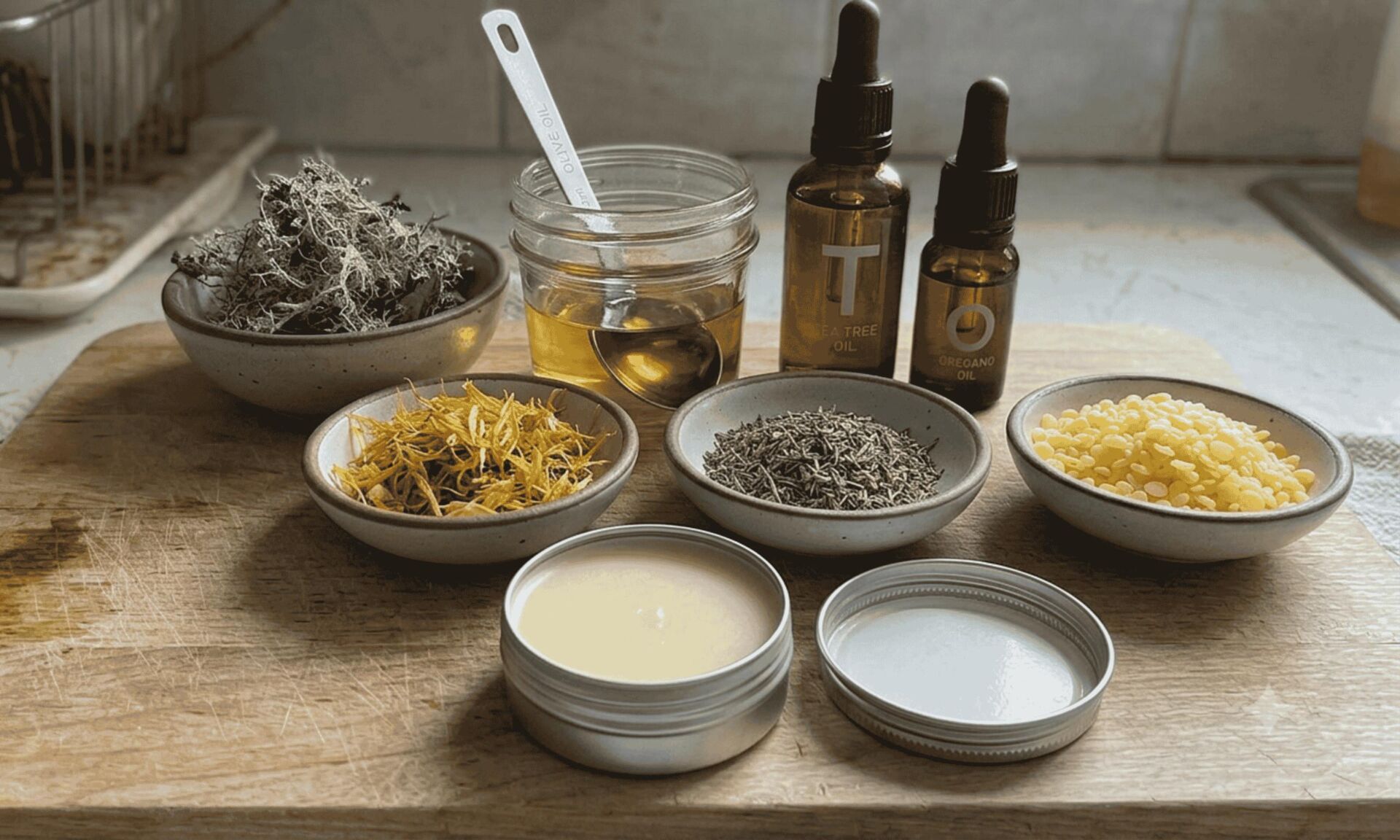DIY Fungus-Killer Salve ingredients