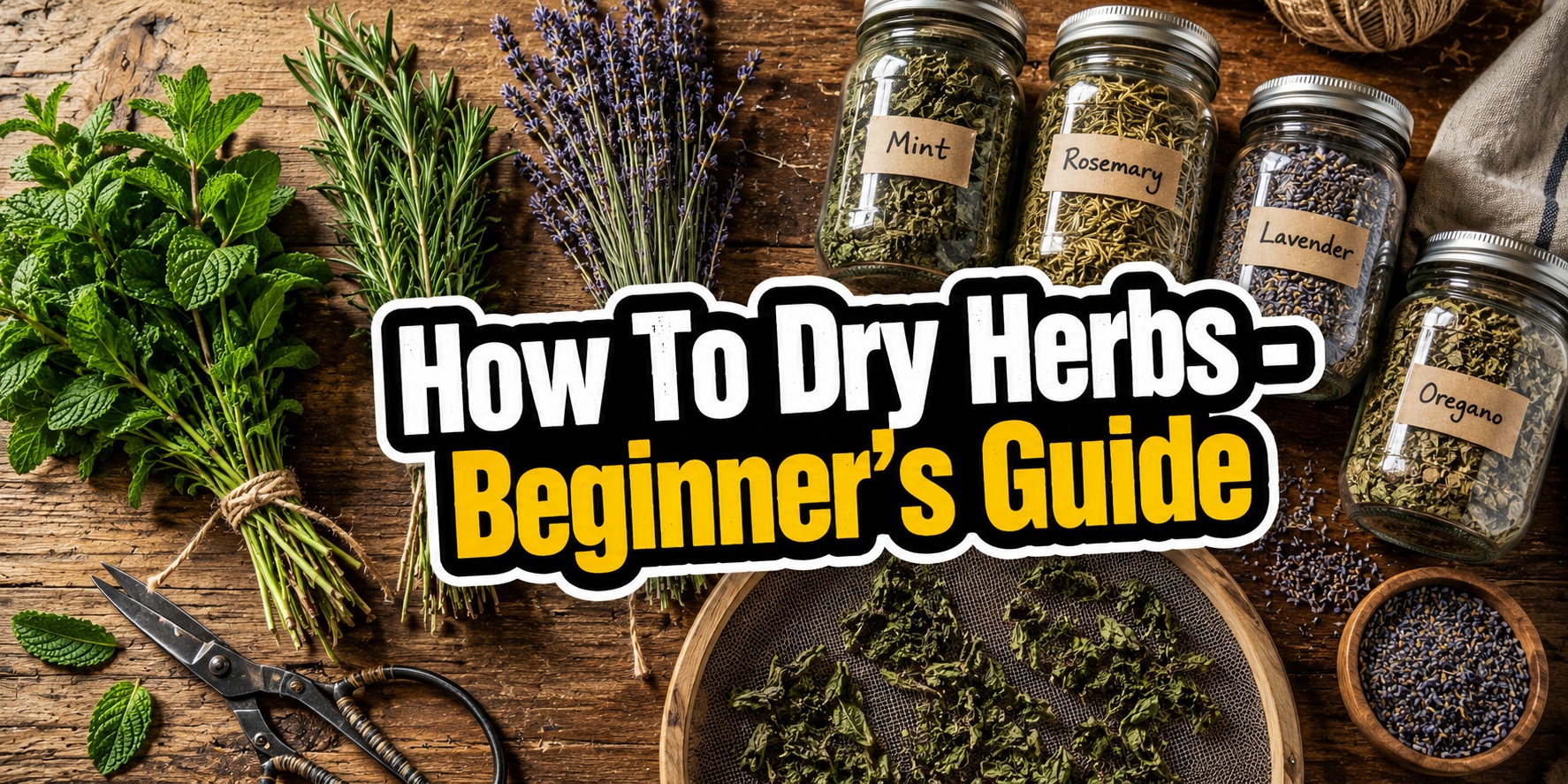 how to dry herbs beginner's guide